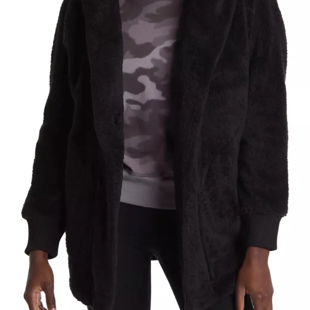 The North Face Campshire Fleece Hooded Wrap Jacket, Black, S